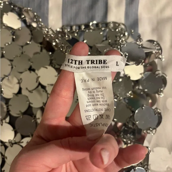 Silver Mirror Skirt - Picture 2 of 2